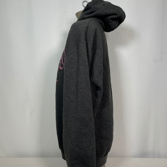 Boeing Charcoal Gray Script Winged Hoodie Sweatshirt Women's LARGE - Picture 6 of 11